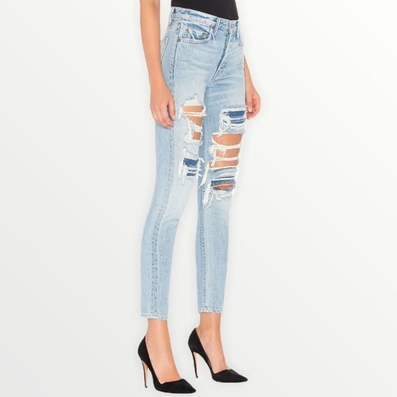 GRLFRND Denim - GRLFRND x REVOLVE the karolina distressed jeans - 24